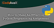 Know How to make an effective Python Programming Assignment : CodeAvail