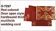 Door-open style hardbound Muslim wedding card