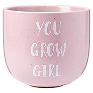 You Grow Girl Plant Pot