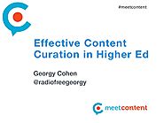 Effective Content Curation in Higher Ed