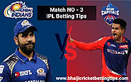 Mumbai Indians vs Delhi Capitals 3rd Match Prediction & IPL Betting Tips