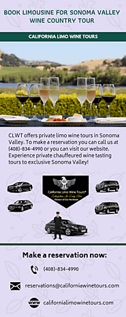 Book Limousine for Sonoma Valley Wine Country Tour