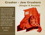 Lubricated Double Toggle Jaw Crusher Features from Manufacturers’ Diary