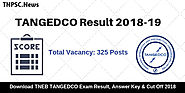 Download TANGEDCO Result 2018-19 | TNEB Assistant Engineer Exam Result, Answer Key, Cut Off @ tangedco.gov.in