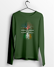 St. Patrick's Day Irish American USA Flag T-Shirt