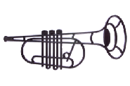 Plastic Instrument Silhouette (Trumpet)