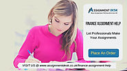 Online Finance Assignment Help and Writing Services @ Best Price