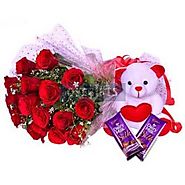 Send Cute, Red & Chocolaty Online Same Day Delivery