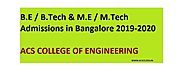 Think Engineering. Think Acs College Of Engineering | ACSCE