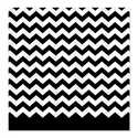 CafePress chevron pattern black Shower Curtain - Standard White