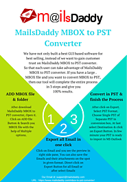 3 simple steps move you MBOX data to Outlook