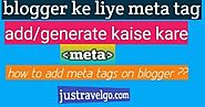 how to add meta tags in Hindi ~ help for hindi - earn money online in Hindi me