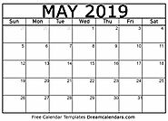 Printable May 2019 Calendar