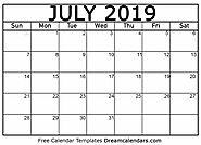 Printable July 2019 Calendar