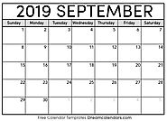 Printable September 2019 Calendar