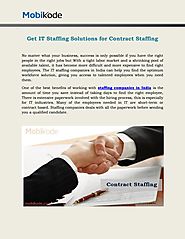Get IT Staffing Solutions for Contract Staffing