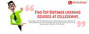 Find List Of Top Distance Courses in India at Collegemint