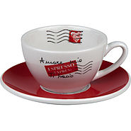 Konitz Coffee Bar Amore Mio 2 oz. Espresso Cup and Saucer (Set of 4) - Kitchen Things