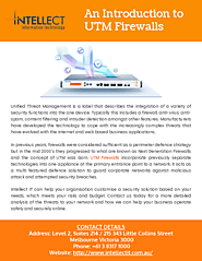 An Introduction to UTM Firewalls - Intellect IT