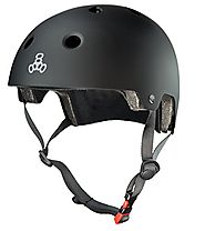 Triple Eight Certified Helmet, All Black Rubber, Small/Medium