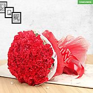 Red Carnations Bunch Online