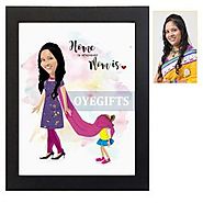 Home is wherever Mom is - Personalized Caricature Frame