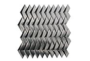 Stainless Steel 3D Herringbone Brushed Mosaic - Tilesbay.com