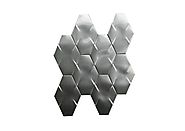 Stainless Steel 3D Interlocking 6" Brushed Hexagon Mosaic - Tilesbay.com