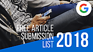 Free High PR Article Submission Sites List 2019 | BloggingCentral