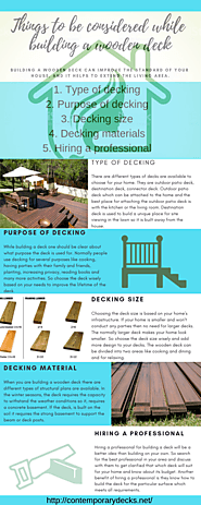 Things to be considered while building a wooden deck