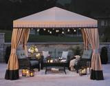 Gazebo. Pergola. Transform Your Backyard With This 10 x 10 Pergola Canopy. A Practical Gazebo Tent And Pergola Cover ...