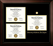 University of California Los Angeles Triple Diploma Frames