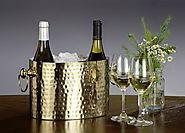 Serve Chilled Wine in Style with Deux-Brass 2-Bottle Chiller