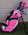 New Ladies Complete Golf Club Set for Petite Women 5'0"-5'5" Tall Driver, Fairway, Wood Hrbrids, Irons, Putter, Stand...