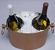 Duo copper-2-Bottle handcrafted Wine Chiller