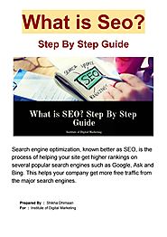 Learn What is SEO? Step By Step Guide - PDF