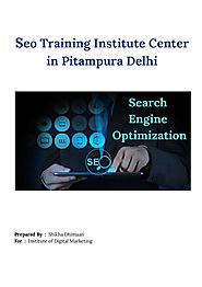 Seo Training Institute Center in Pitampura Delhi - PDF