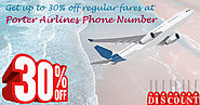 Get up to 30% off regular fares at Porter Airlines Phone Number