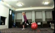 Foot ball lunges with stability ball