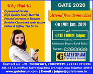 Join GATEFORUM Jaipur to prepare for