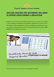 Quickbooks POS Support Phone Number +1(800)674-9538 |authorSTREAM