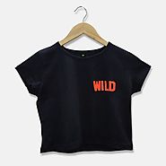 Wild black Crop Top Online to Grab Soon | Beyoung