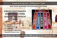 Customized Famous Street Signs | 219signs.com