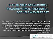 Album | Step by step instructions | Recover Hotmail Password | Get Help and Support