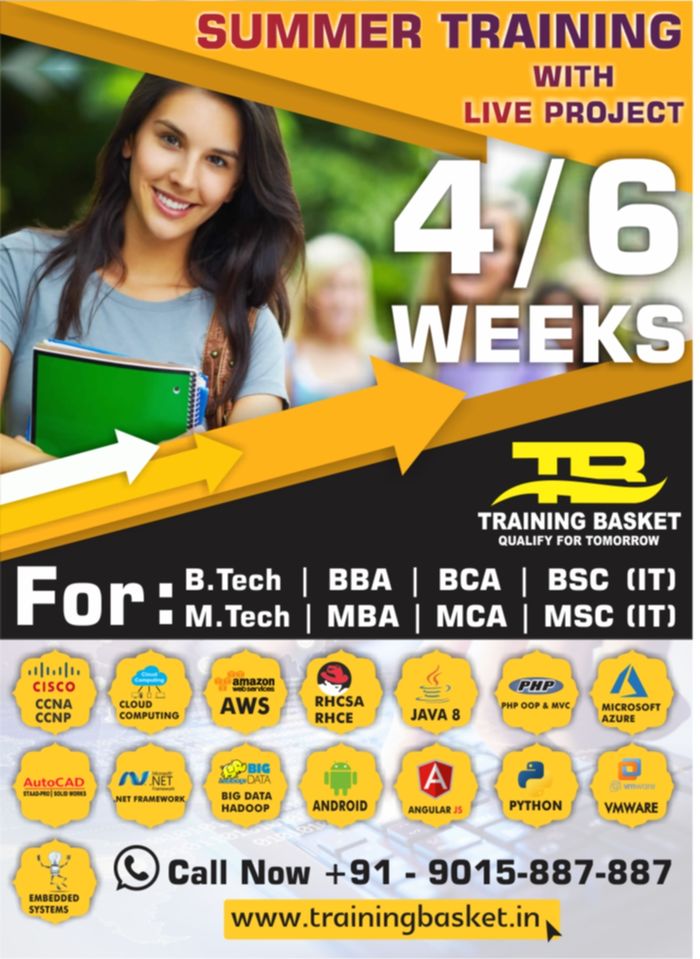 Best 4/6 summer training In NoidaSummer Training Certification A