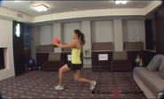 Forward Lunges exercise with Medicine Ball