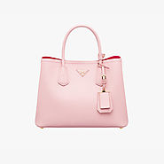 Prada BN2775 Leather Tote In Pink
