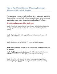 Ebook | How to Reset Gmail Password