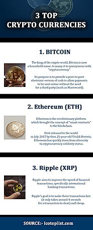 3 Top Crypto Currency Infographic