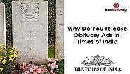 Book Your Obituary Ads in Times of India at Lowest Rates